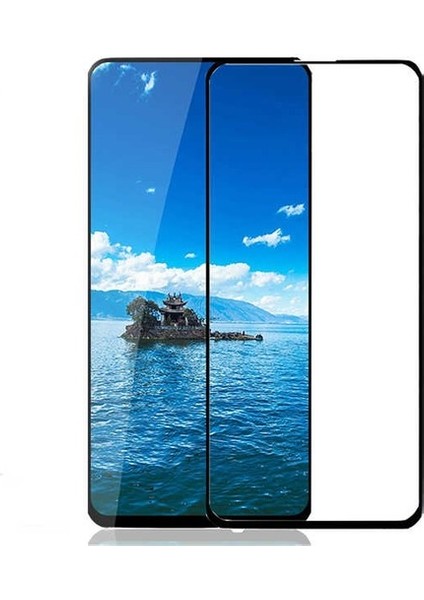 Huawei P Smart Pro 2019 Tam Kaplayan 9H Fiber Nano Ekran Koruyucu Siyah