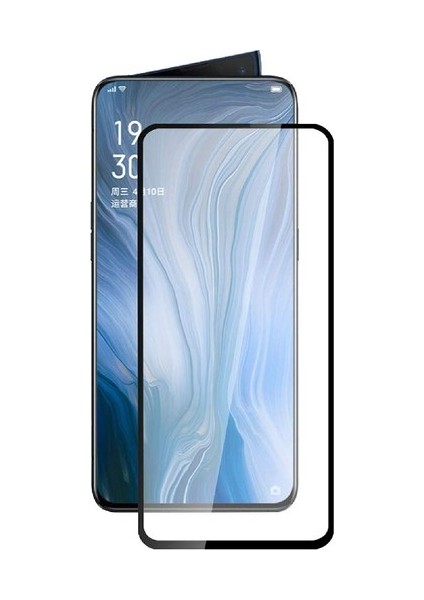 Oppo Reno 2Z Tam Kaplayan 9H Fiber Nano Ekran Koruyucu Siyah