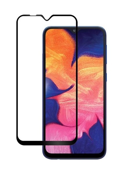 Samsung Galaxy A10 Tam Kaplayan 9H Fiber Nano Ekran Koruyucu Siyah