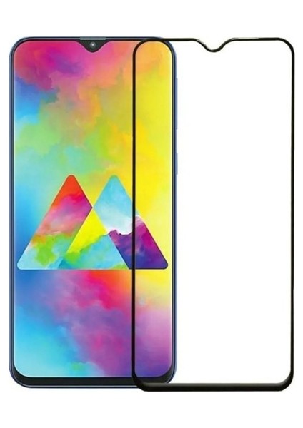 Samsung Galaxy M20 Tam Kaplayan 9H Fiber Nano Ekran Koruyucu Siyah
