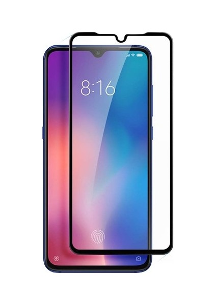 Xiaomi Mi 9 Se Tam Kaplayan 9H Fiber Nano Ekran Koruyucu Siyah