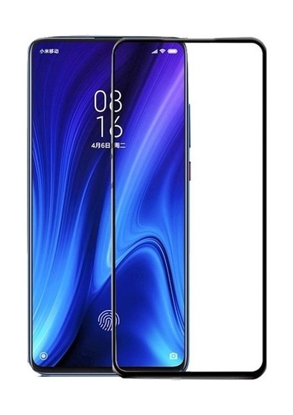 Xiaomi Mi 9T Tam Kaplayan 9H Fiber Nano Ekran Koruyucu Siyah