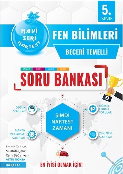 Nartest Yayınevi 5. Sınıf Mavi Fen Bilimleri Soru Bankası