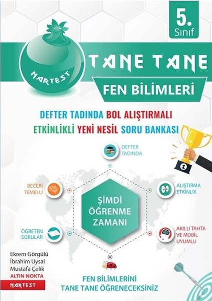 Nartest Yayınevi 5. Sınıf Yeşil Defter Tadında Tane Tane Fen Bilimleri