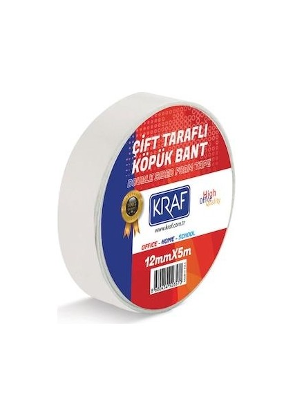 5012G Çift Taraflı Köpük Bant 12 mm x 5 mt