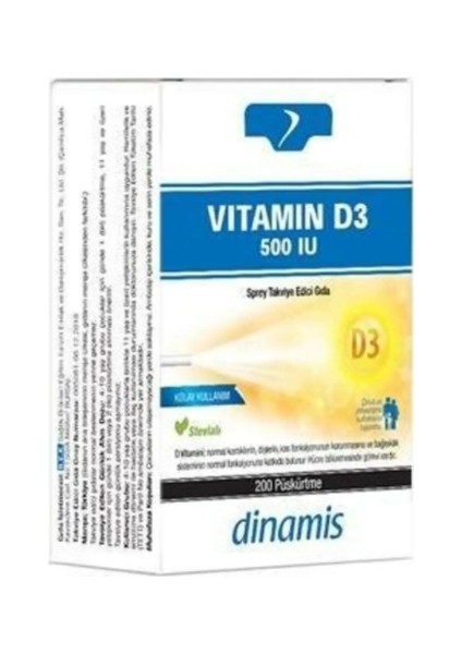 Vitamin D3 500IU 200 Püskürtme fiyatları