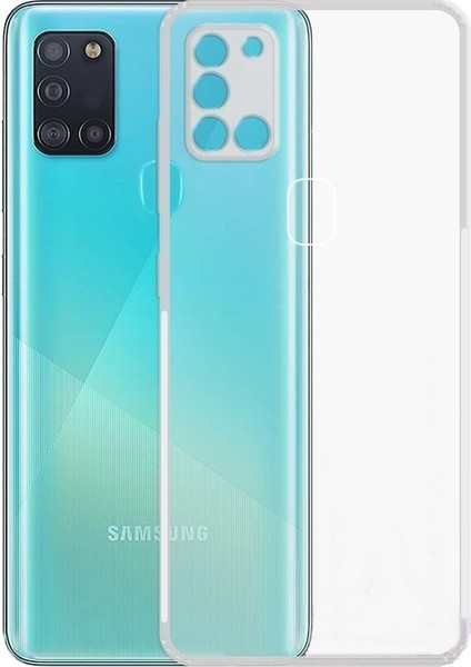 Samsung Galaxy A21S Kılıf Kamera Korumalı Silikon Şeffaf