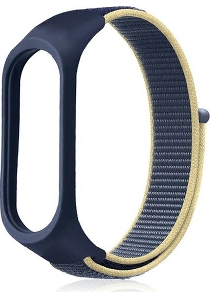 Xiaomi Mi Band 5 Kordon Kumaş CırtCırt Kordon Velcro Mavi