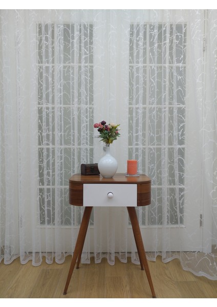 Spor Desen Fransız Dantel Tül Perde 150 x 260 Seyrek Pile 1/2