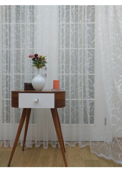 Spor Desen Fransız Dantel Tül Perde 150 x 260 Seyrek Pile 1/2