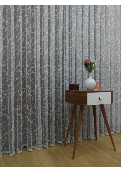 Spor Desen Fransız Dantel Tül Perde 150 x 260 Seyrek Pile 1/2
