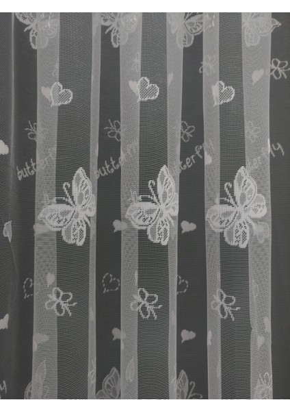 Kelebek Desenli Çocuk Odası Perdesi 100 x 260 Seyrek Pile 1/2 fiyatları