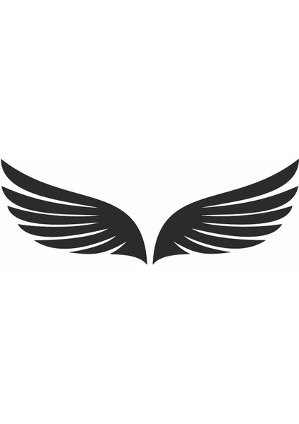 Kanat - Wings Sticker - 20629 Siyah 15 x 42 cm