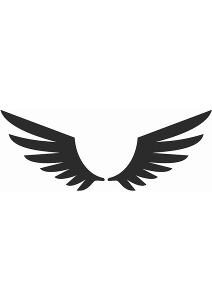Kanat - Wings Sticker - 20631 Siyah 6 x 16 cm
