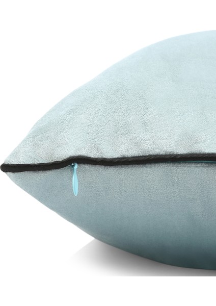 Biyeli Kırlent Yastık Kılıfı Su Yeşili 44x44 modelleri