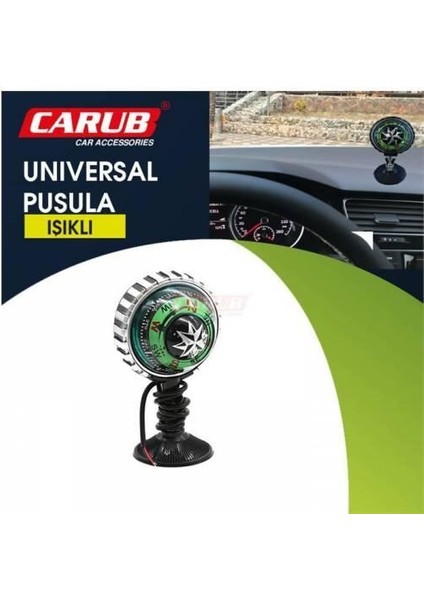 Işıklı Vantuzlu Pusula Büyük Boy