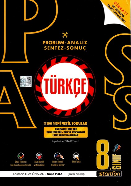 Pass 8. Sınıf Türkçe Yeni Nesil Soru Bankası