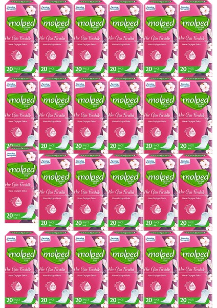 Günlük Parfümsüz Ped Her Gün Ferahlık 20'li x 24 Adet fiyatları