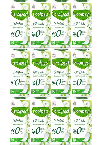 Günlük Ped Pure & Soft Cilt Dostu 16'lı x 12 Adet