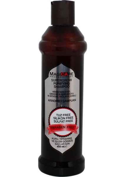 Supergrow Purifying Kuru Yıpranmış ve Işlem Görmüş Saçlar Şampuan 450 ml