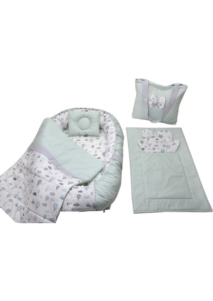 Berababy Babynest Çantalı Uçan Balon Model Bebek Yuvası 5 Parça Set