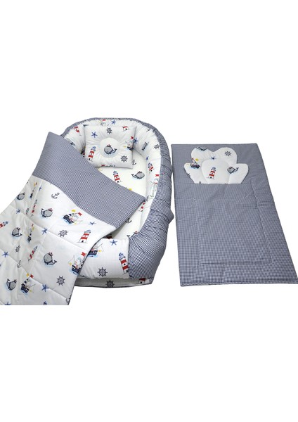 Berababy Babynest Alt Açma Minderli Çapalı Model Bebek Yuvası 4 Parça Set
