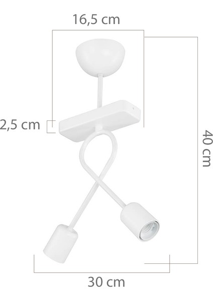 Burgaz Avize 2'li Beyaz modelleri