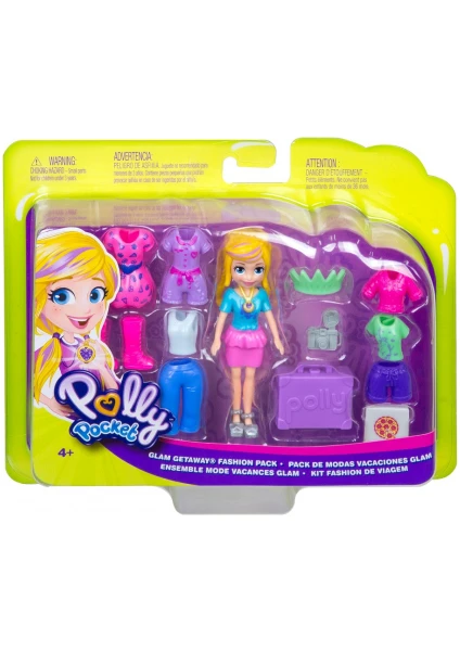 Polly Pocket Seyahatte Oyun Seti, 5 Adet Seyahat Temalı Kıyafet ve Aksesuar İçerir, 7.5Cm Bebek Gft92