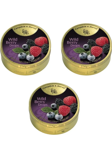 Cavendish & Harvey  Wild Berry Drops Atıştırmalık 3'lü 175 gr