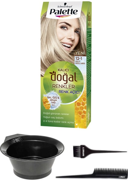Palette Naturel Saç Boyası 12-1 Sarı Sandre + Saç Boyama Seti