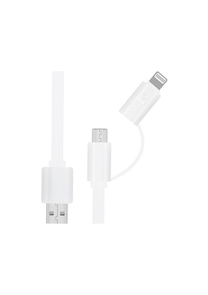 SW-C215 15 cm USB Micro / iPhone Uyumlu Şarj Kablosu USB Micro/iPhone Uyumlu Lightning Çevirici