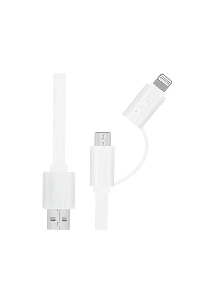 S-link Swapp SW-C215 15 cm USB Micro / iPhone Uyumlu Şarj Kablosu  USB Micro/iPhone Uyumlu Lightning Çevirici