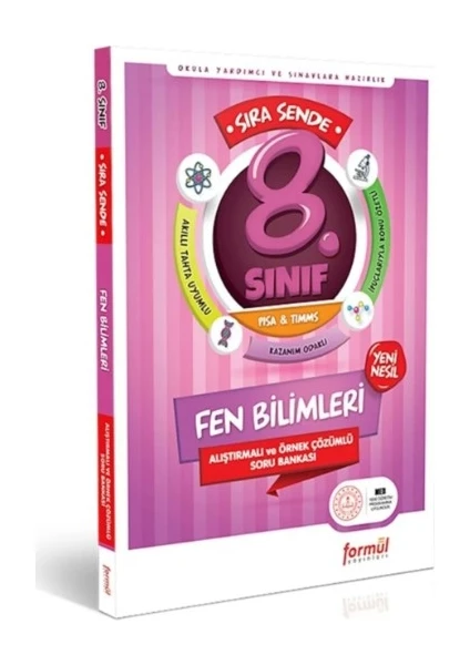 Formül Yayınları Sıra Sende 8. Sınıf Fen Bilimleri Alıştırmalı ve Örnek Çözümlü Soru Bankası