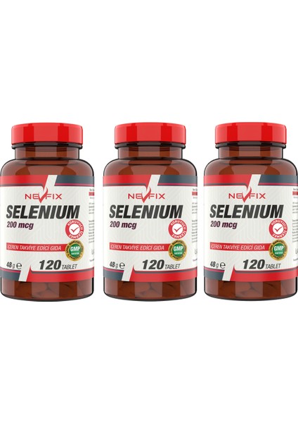 Selenyum 200 Mcg 120 Tablet x 3 Kutu 360 Tablet