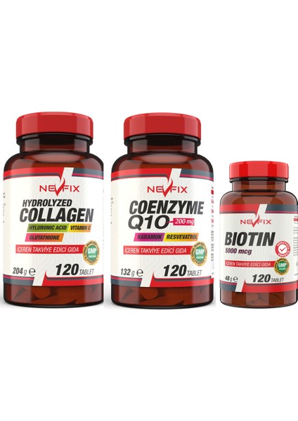 Collagen 1000 mg Coenzyme 200 mg Biotin 5000 Mcg