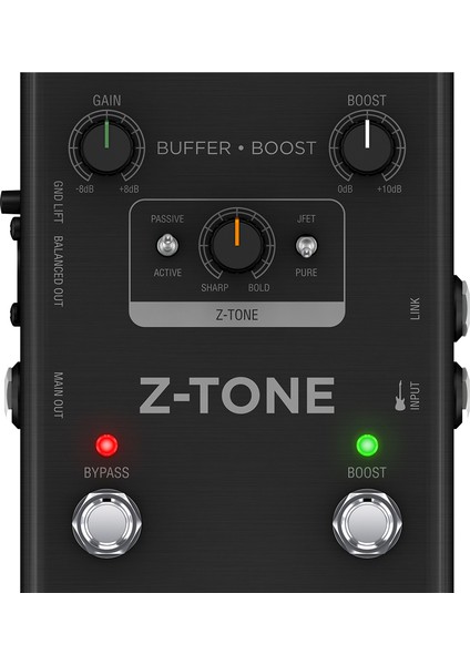 Ik Multimedia Z-Tone Buffer Boost Gelişmiş Ton Şekillendirme Özellikli Preamp / Dı Pedalı.