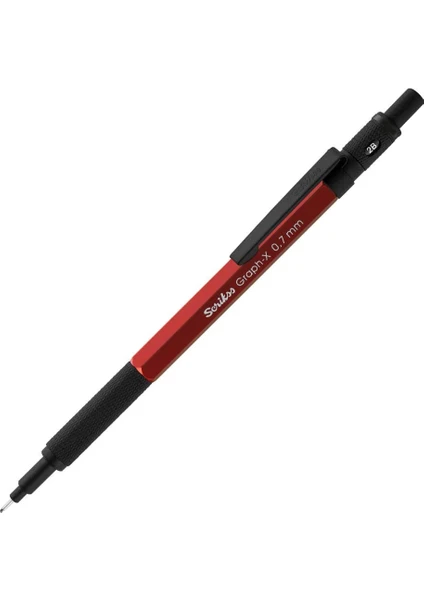 Graph-X Metal Versatil Kalem 0.7 Mm Kırmızı