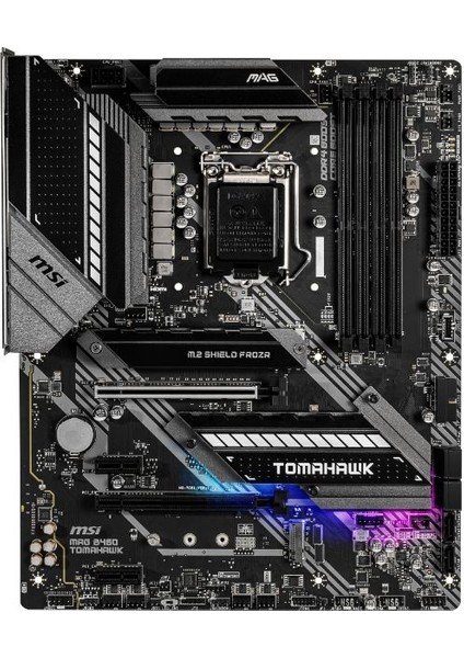 MAG B460 Tomahawk Soket 1200 DDR4 2933 HDMI DP M.2 USB 3.2 RGB ATX Anakart