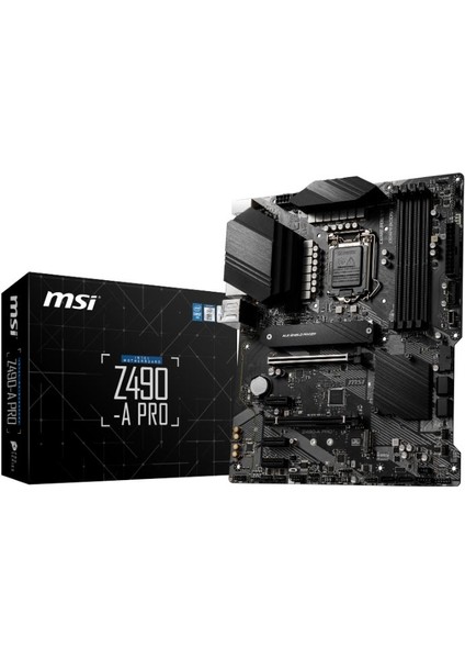 Z490-A Pro Soket 1200 DDR4 4800 (OC) PCI-E Gen 4 ,M.2 USB3.2 1x 2.5G LAN ATX Anakart