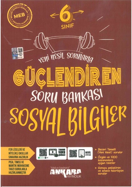 Ankara Yayıncılık 6.Sınıf  Sosyal Bilgiler Güçlendiren Soru Bankası 2025 BASIM