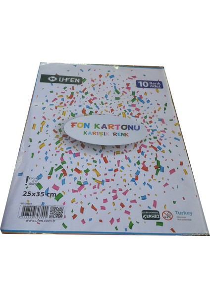Renkli Fon Kartonu 25 x 35 cm 10'lu