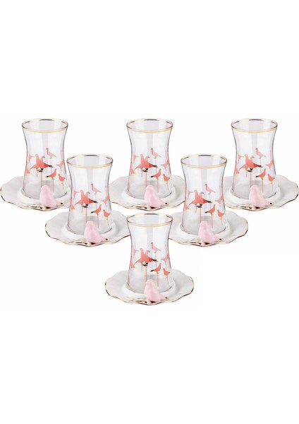 Kuşlu 12 Parça Çay Seti