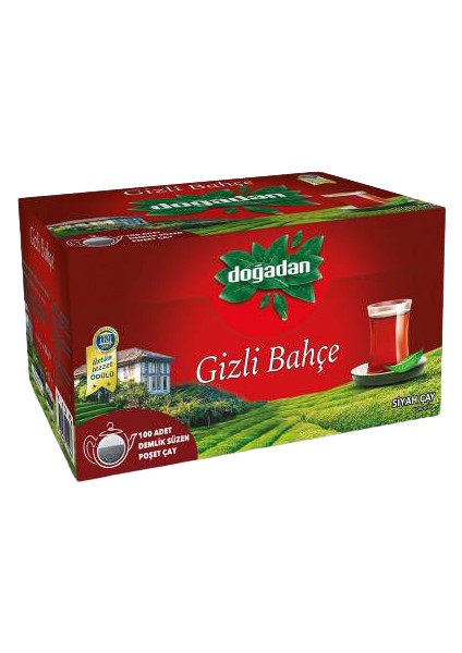 Gizli Bahçe 100'LÜ Demlik Poşet 320  gr 12'li 1 Koli