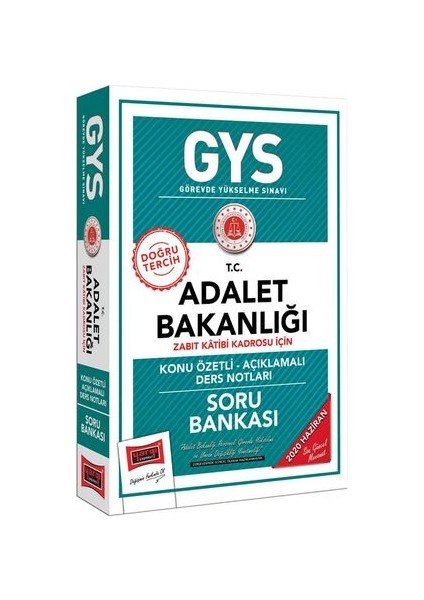 GYS T.C. Adalet Bakanlığı Zabıt Katibi Kadrosu İçin Konu Özetli Soru Bankası