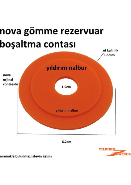 Gömme Rezervuar İç Takım Boşaltma Grubu Contası Göbek Conta İç Takım