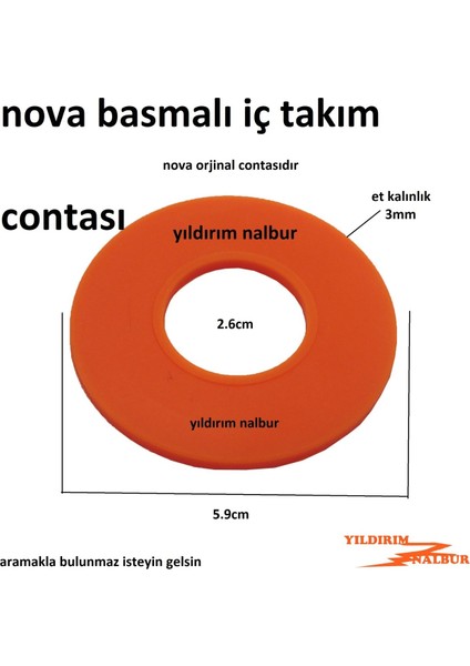 Rezervuar İç Takım Boşaltma Contası Göbek Conta Basmalı İç Takım