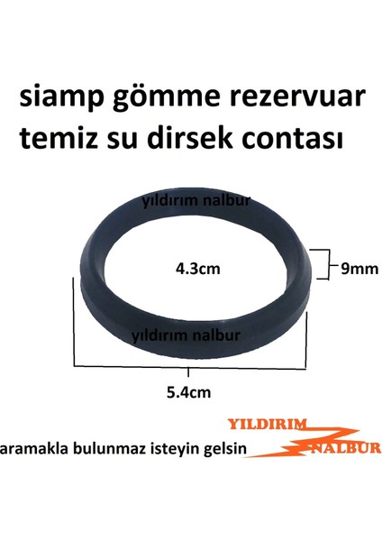 Gömme Rezervuar Temiz Su Dirsek Contası 5.4 Siyah