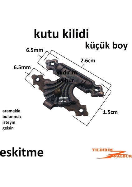 Eskitme Kutu Kilidi 5 Adet Küçük Boy Dekoratif Klips Sandık Kilidi Hobi Kilit Emniyet Kilidi