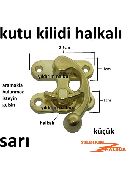 Mini Kutu Kilidi 4 Adet Halkalı Altın Sarı Sandık Kilidi Küçük Ebat Hobi Kilit Emniyet Kilidi