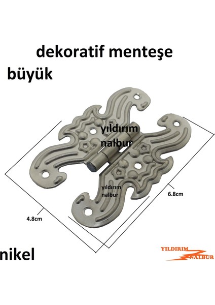 Nikel Metalik Dekoratif 4 Adet Büyük Menteşe Yaprak Menteşe Kutu Dolap Menteşe fiyatları